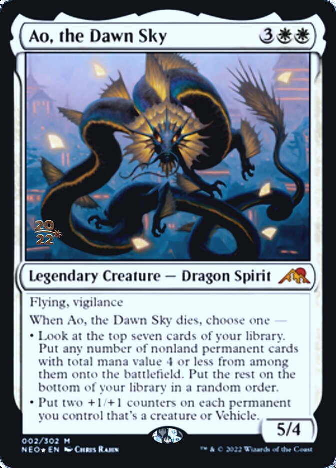 Ao, the Dawn Sky [Kamigawa: Neon Dynasty Prerelease Promos] | Exor Games Bridgewater