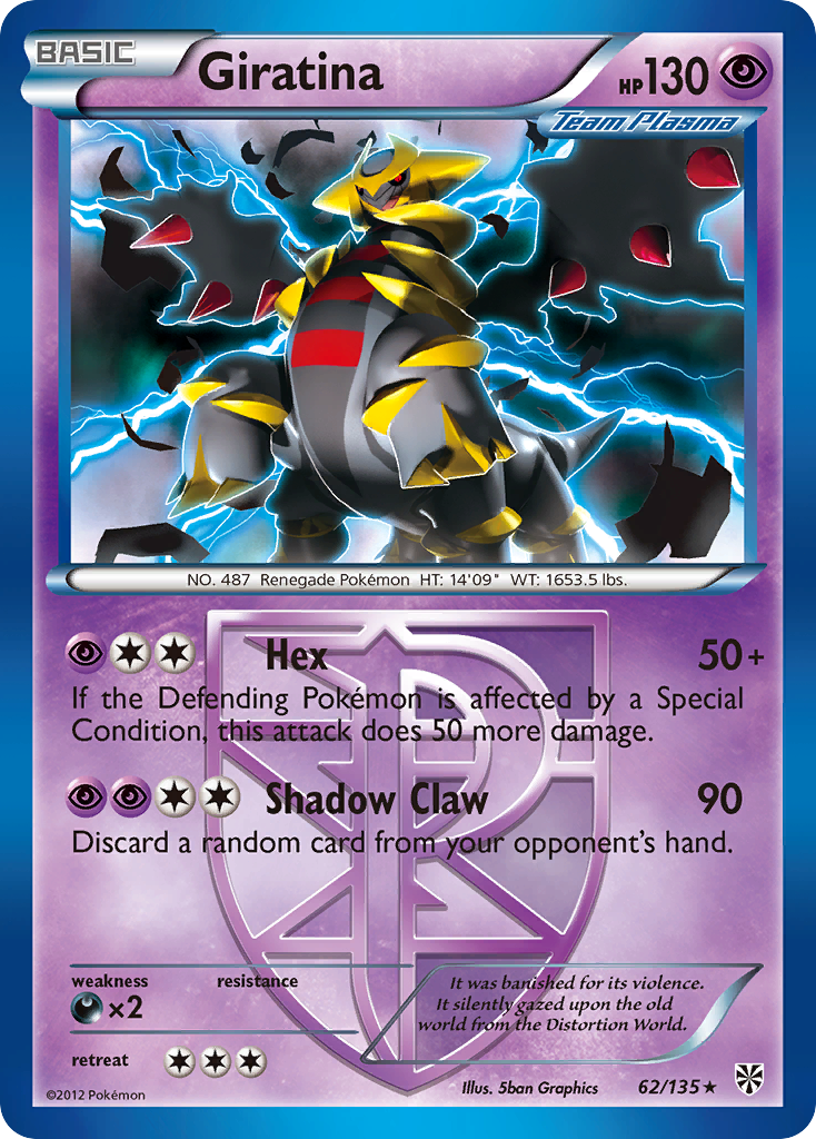 Giratina (62/135) [Black & White: Plasma Storm] | Exor Games Bridgewater