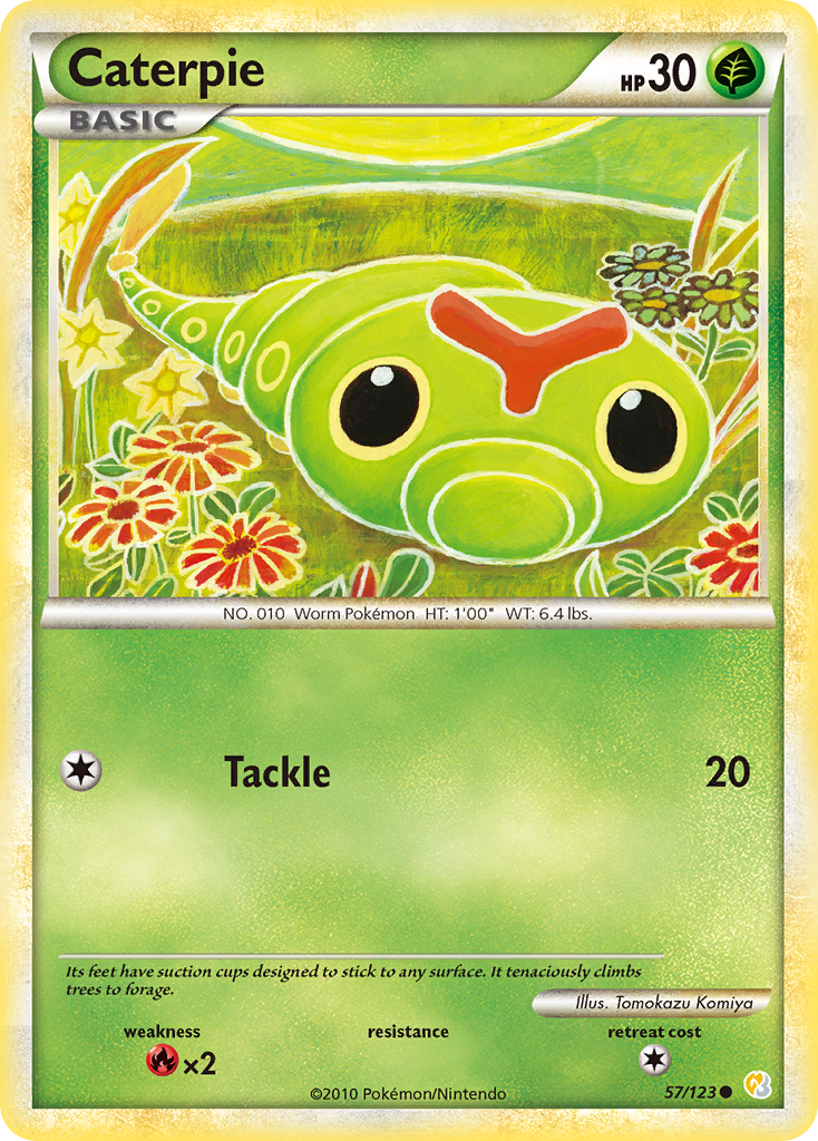 Caterpie (57/123) [HeartGold & SoulSilver: Base Set] | Exor Games Bridgewater