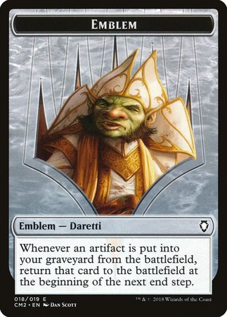 Emblem - Daretti, Scrap Savant [Commander Anthology Volume II Tokens] | Exor Games Bridgewater