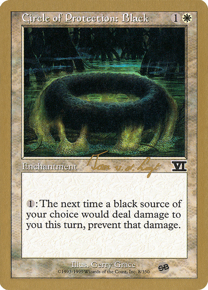 Circle of Protection: Black (Tom van de Logt) (SB) [World Championship Decks 2000] | Exor Games Bridgewater