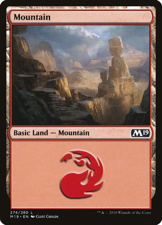 Mountain (274) [Core Set 2019] | Exor Games Bridgewater