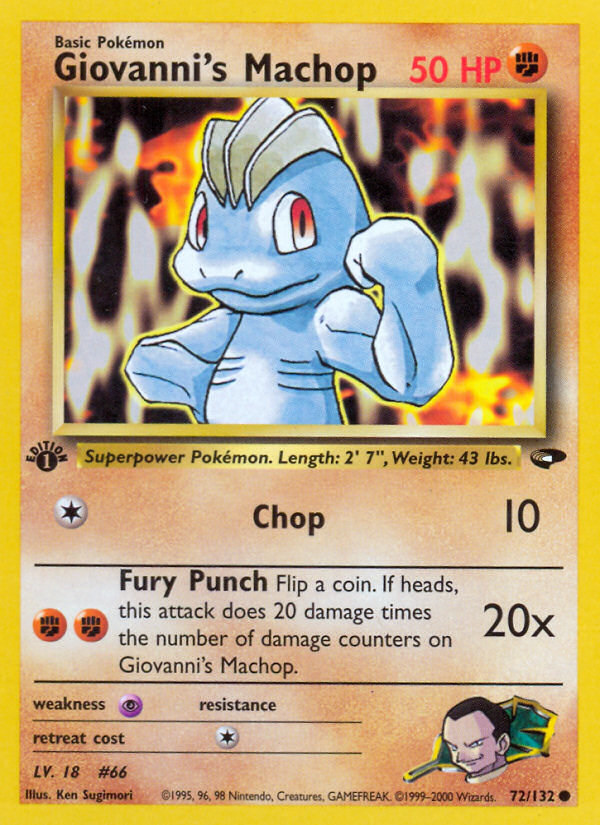 Giovanni's Machop (72/132) [Gym Challenge 1st Edition] | Exor Games Bridgewater