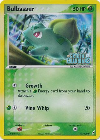 Bulbasaur (46/100) (Stamped) [EX: Crystal Guardians] | Exor Games Bridgewater