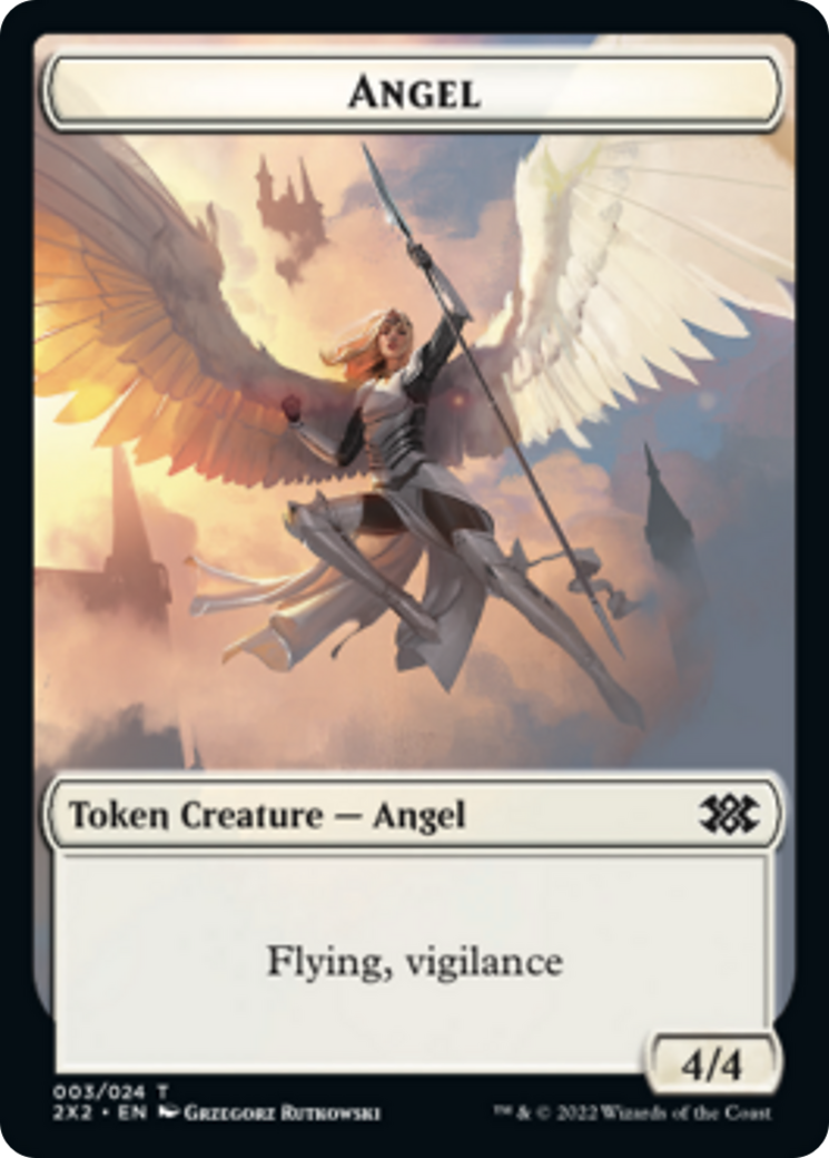 Zombie // Angel Double-sided Token [Double Masters 2022 Tokens] | Exor Games Bridgewater