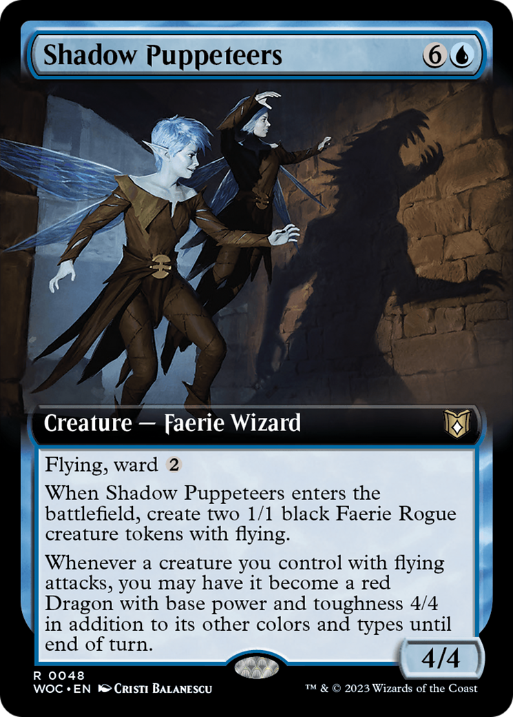 Shadow Puppeteers (Extended Art) [Wilds of Eldraine Commander] | Exor Games Bridgewater