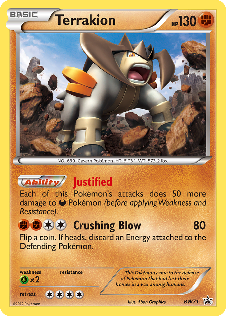 Terrakion (BW71) [Black & White: Black Star Promos] | Exor Games Bridgewater