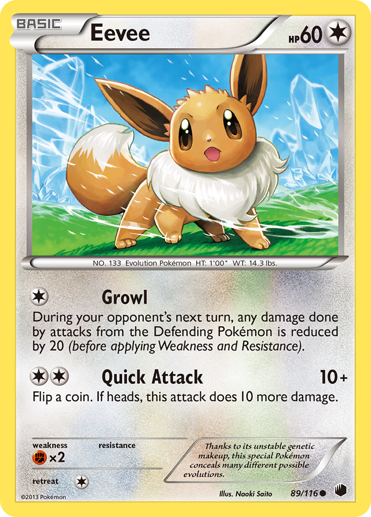 Eevee (89/116) [Black & White: Plasma Freeze] | Exor Games Bridgewater