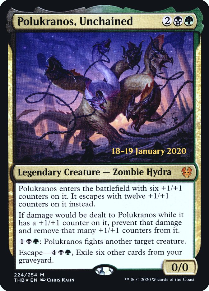 Polukranos, Unchained [Theros Beyond Death Prerelease Promos] | Exor Games Bridgewater