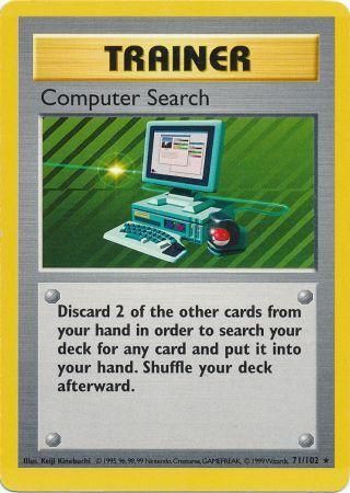 Computer Search (71/102) [Base Set Shadowless Unlimited] | Exor Games Bridgewater