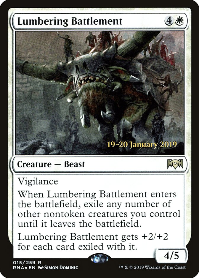 Lumbering Battlement [Ravnica Allegiance Prerelease Promos] | Exor Games Bridgewater