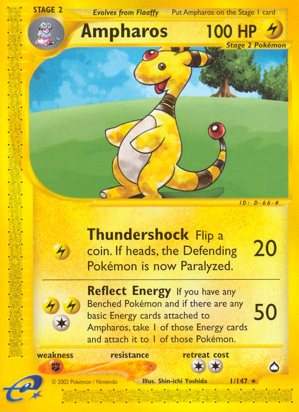 Ampharos (1/147) [Aquapolis] | Exor Games Bridgewater