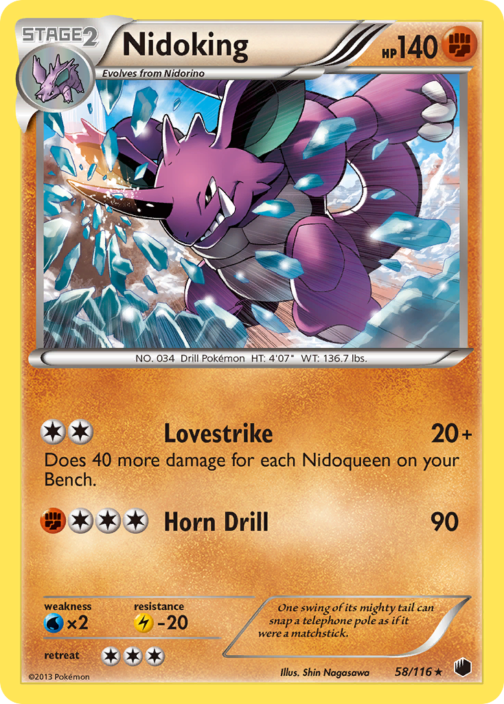 Nidoking (58/116) [Black & White: Plasma Freeze] | Exor Games Bridgewater