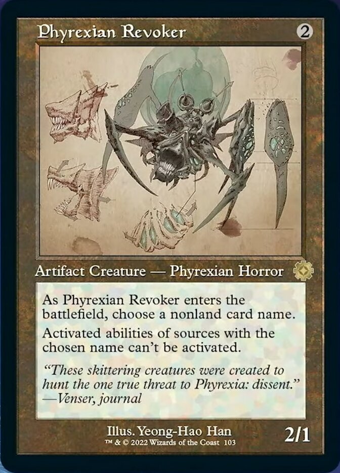 Phyrexian Revoker (Retro Schematic) [The Brothers' War Retro Artifacts] | Exor Games Bridgewater