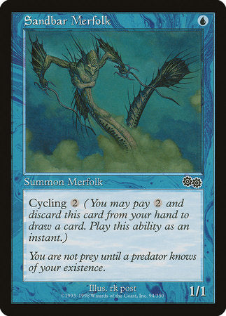 Sandbar Merfolk [Urza's Saga] | Exor Games Bridgewater