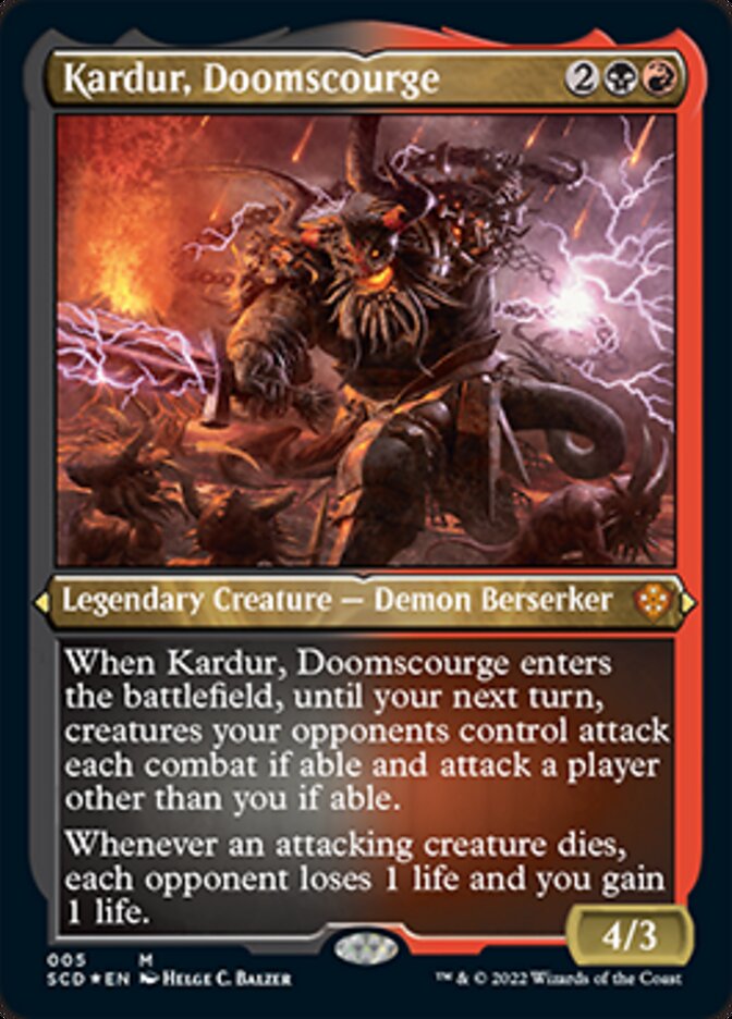Kardur, Doomscourge (Foil Etched) [Starter Commander Decks] | Exor Games Bridgewater