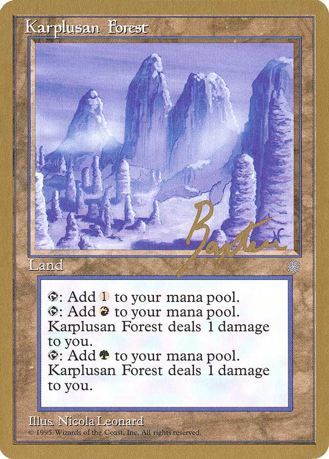 Karplusan Forest (George Baxter) [Pro Tour Collector Set] | Exor Games Bridgewater