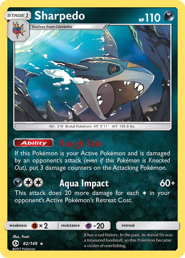 Sharpedo (82/149) (Cosmos Holo) (Blister Exclusive) [Sun & Moon: Base Set] | Exor Games Bridgewater