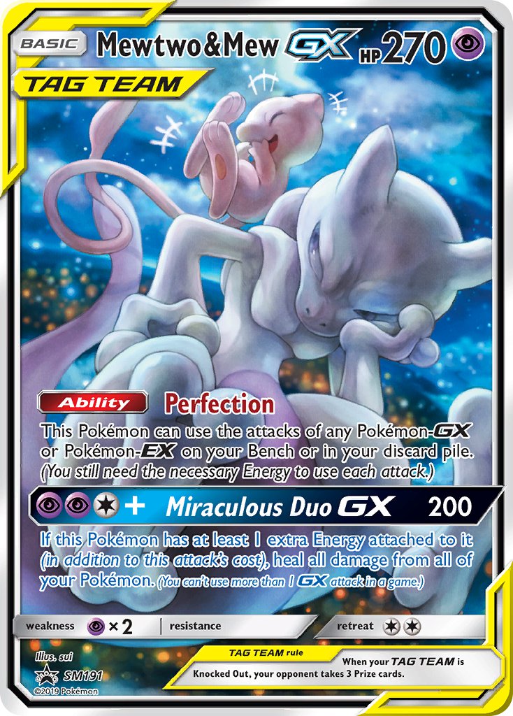 Mewtwo & Mew GX (SM191) [Sun & Moon: Black Star Promos] | Exor Games Bridgewater