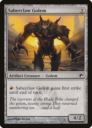 Saberclaw Golem [Scars of Mirrodin] | Exor Games Bridgewater