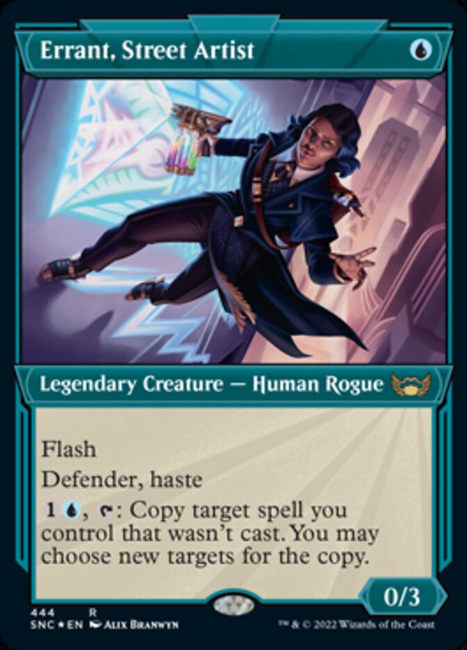 Errant, Street Artist (Showcase Art Deco Foil Etched) [Streets of New Capenna] | Exor Games Bridgewater