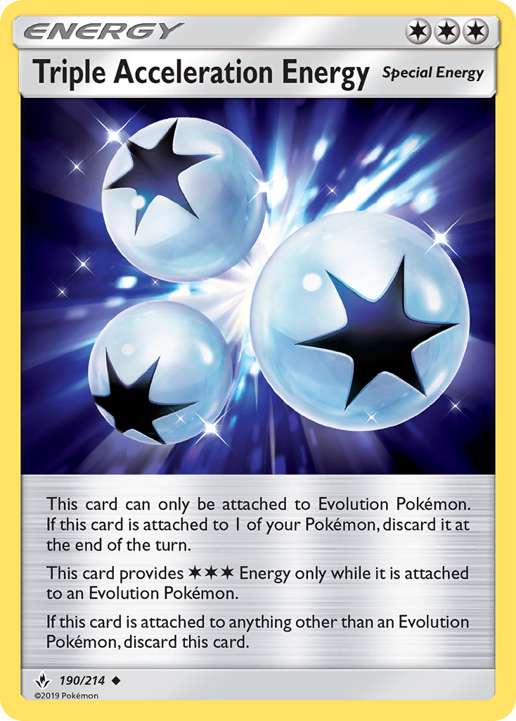 Triple Acceleration Energy (190/214) [Sun & Moon: Unbroken Bonds] | Exor Games Bridgewater