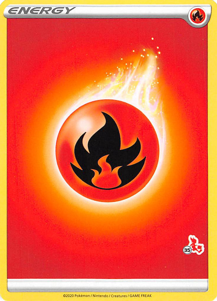 Fire Energy (Cinderace Stamp #35) [Battle Academy 2022] | Exor Games Bridgewater