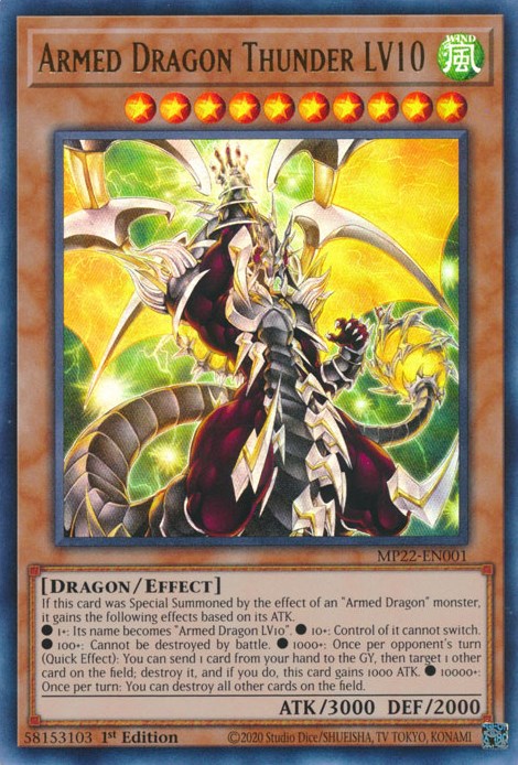 Armed Dragon Thunder LV10 [MP22-EN001] Ultra Rare | Exor Games Bridgewater