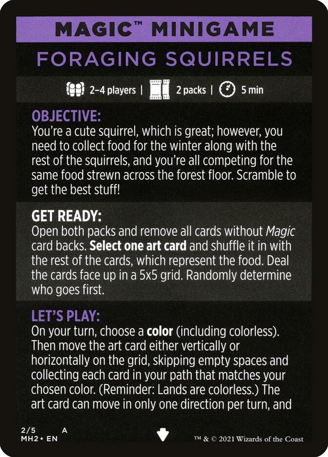 Foraging Squirrels (Magic Minigame) [Modern Horizons 2 Minigame] | Exor Games Bridgewater