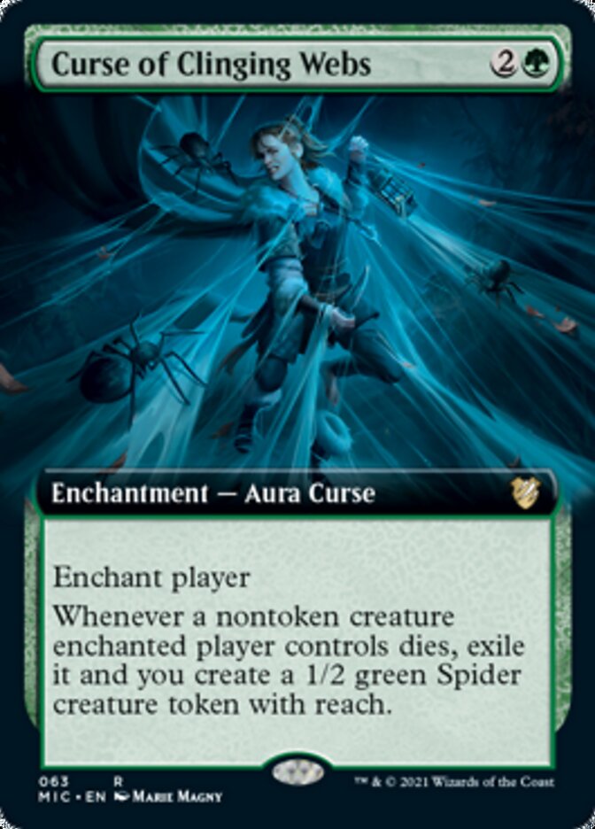 Curse of Clinging Webs (Extended) [Innistrad: Midnight Hunt Commander] | Exor Games Bridgewater