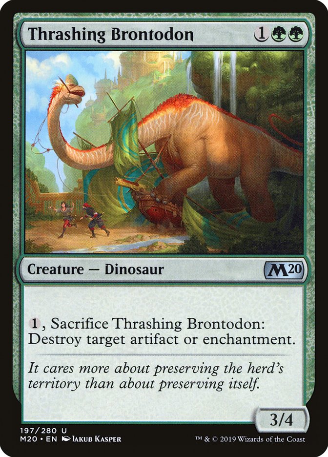 Thrashing Brontodon [Core Set 2020] | Exor Games Bridgewater