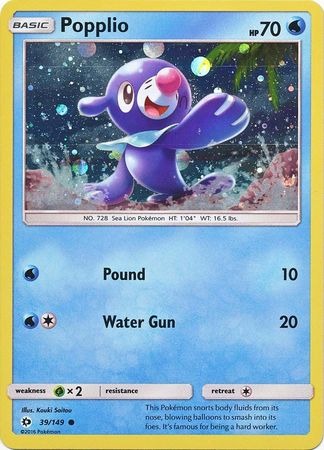 Popplio (39/149) (Cosmos Holo) [Sun & Moon: Base Set] | Exor Games Bridgewater