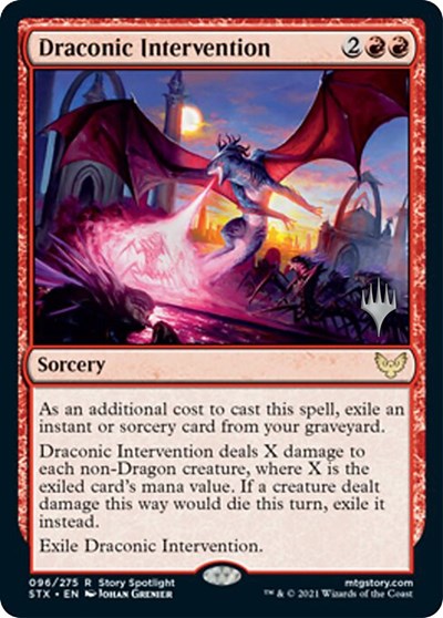 Draconic Intervention (Promo Pack) [Strixhaven: School of Mages Promos] | Exor Games Bridgewater