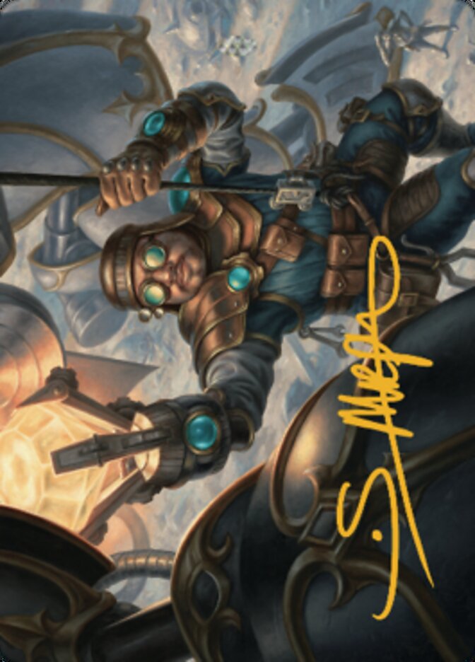 Powerstone Engineer Art Card (Gold-Stamped Signature) [The Brothers' War Art Series] | Exor Games Bridgewater