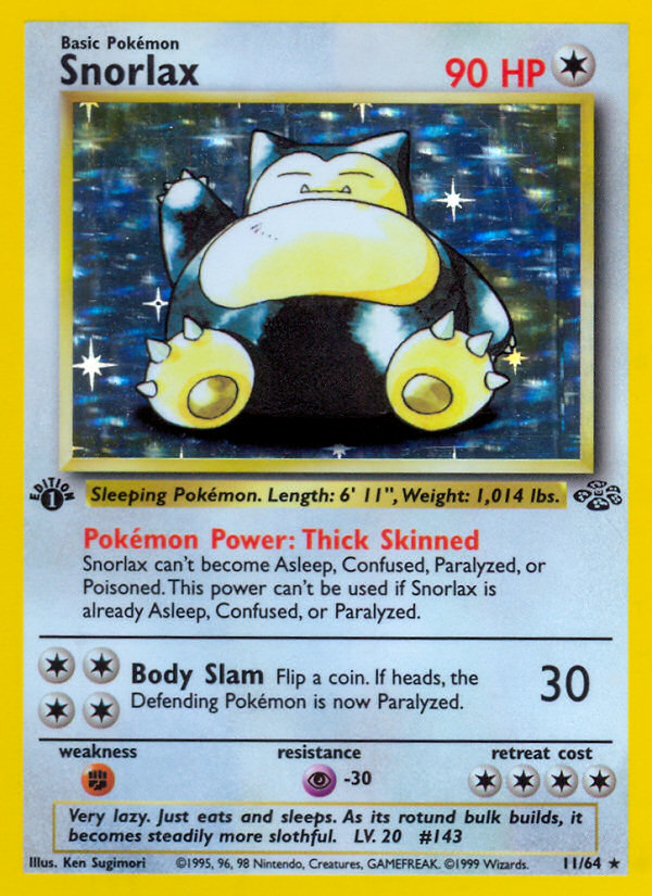 Snorlax (11/64) [Jungle 1st Edition] | Exor Games Bridgewater