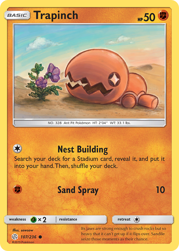 Trapinch (107/236) [Sun & Moon: Cosmic Eclipse] | Exor Games Bridgewater