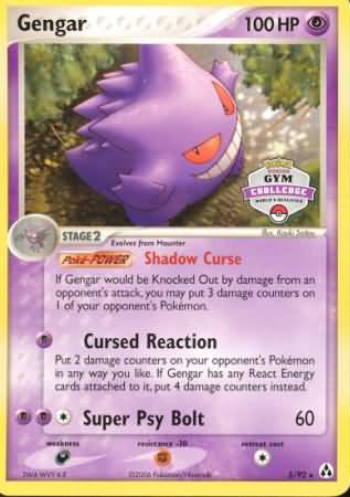 Gengar (5/92) (Gym Challenge) [EX: Legend Maker] | Exor Games Bridgewater