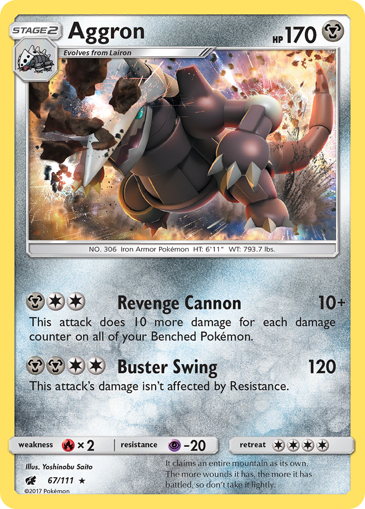 Aggron (67/111) [Sun & Moon: Crimson Invasion] | Exor Games Bridgewater