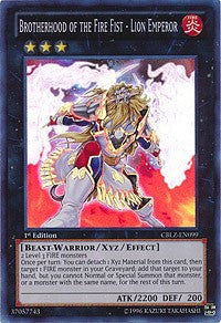 Brotherhood of the Fire Fist - Lion Emperor [CBLZ-EN099] Super Rare | Exor Games Bridgewater