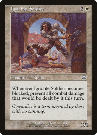 Ignoble Soldier [Mercadian Masques] | Exor Games Bridgewater