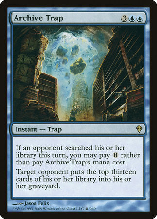 Archive Trap [Zendikar] | Exor Games Bridgewater