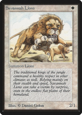 Savannah Lions [Limited Edition Beta] | Exor Games Bridgewater