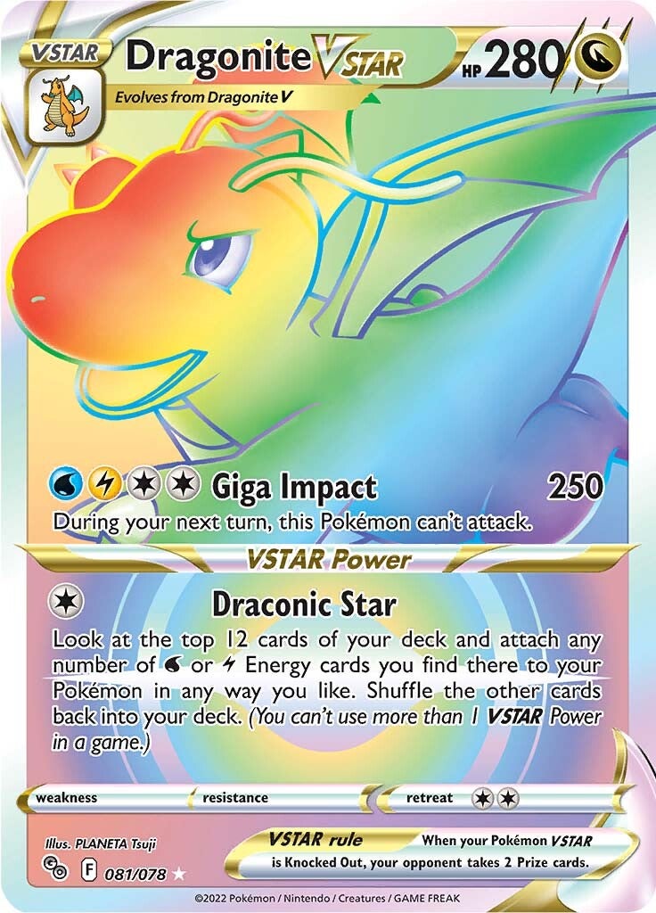 Dragonite VSTAR (081/078) [Pokémon GO] | Exor Games Bridgewater