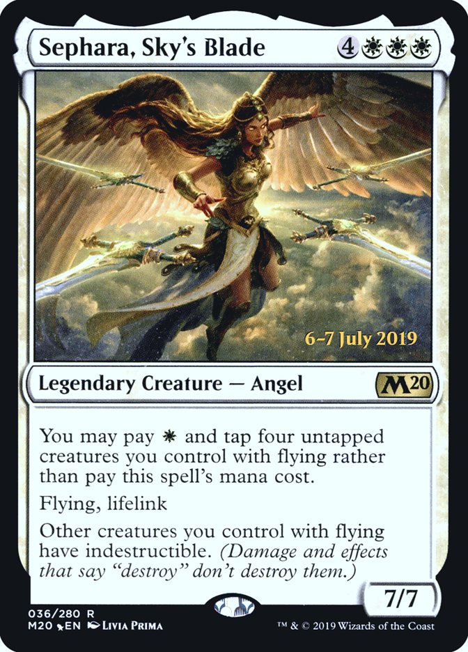 Sephara, Sky's Blade  [Core Set 2020 Prerelease Promos] | Exor Games Bridgewater