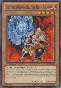 Brotherhood of the Fire Fist - Rhino [LTGY-EN028] Rare | Exor Games Bridgewater