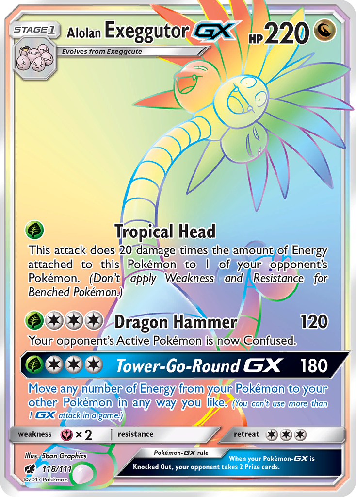 Alolan Exeggutor GX (118/111) [Sun & Moon: Crimson Invasion] | Exor Games Bridgewater