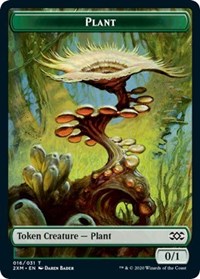 Plant // Saproling Double-sided Token [Double Masters Tokens] | Exor Games Bridgewater