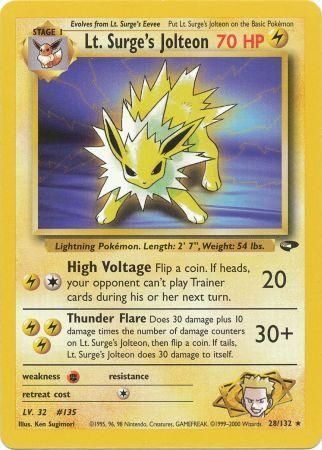 Lt. Surge's Jolteon (28/132) [Gym Challenge Unlimited] | Exor Games Bridgewater