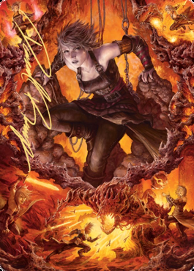 Nahiri, Heir of the Ancients 2 Art Card (Gold-Stamped Signature) [Zendikar Rising Art Series] | Exor Games Bridgewater