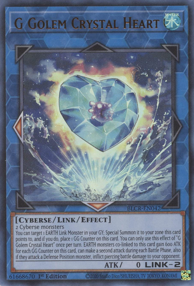 G Golem Crystal Heart [BLCR-EN042] Ultra Rare | Exor Games Bridgewater